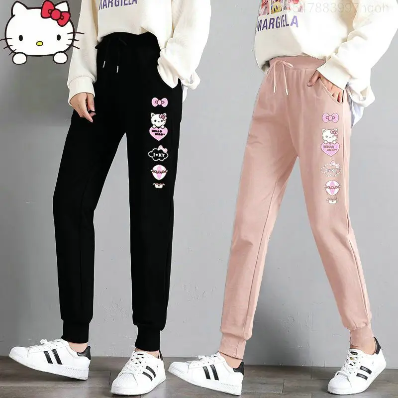 

Брюки женские свободные с принтом Hello Kitty, Y2k