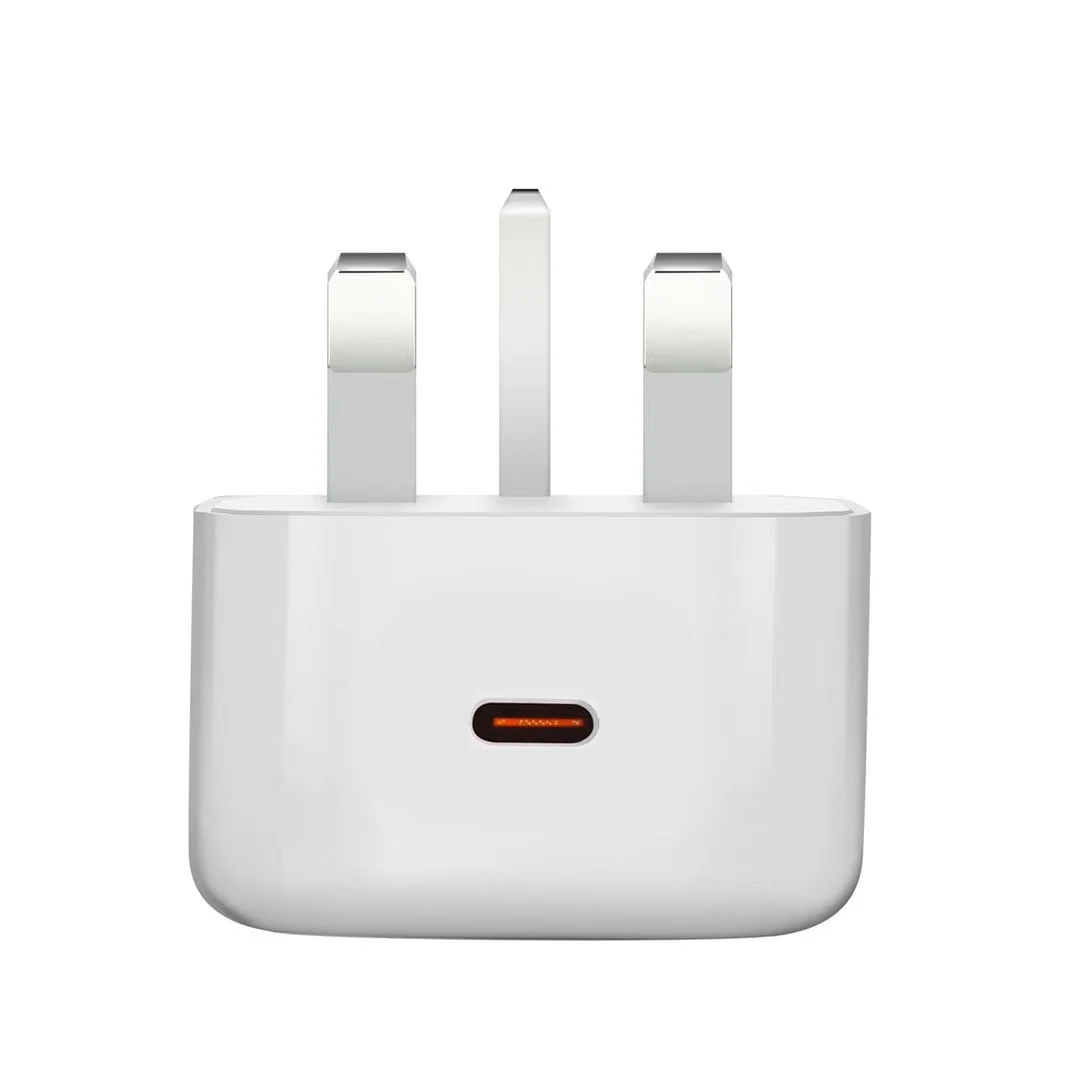 

20W UK Travel Plug Single USBC Fast Charging Block Type-C Port 20W PD Charger for Ireland and UK Charger With LED indicator