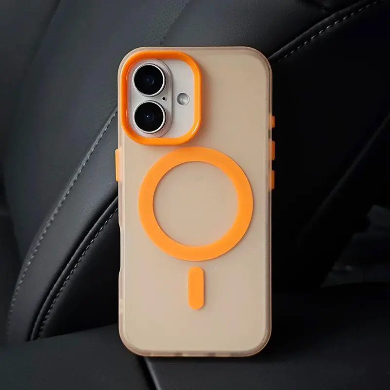 Military Armor Shockproof Magnetic Case - Candy Color Magsafe Wireless Charging Cover