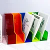 Iridescent Colorful Acrylic folder file holder Transparent Ins-Style desk basket shelf frame storage box paper shelf 3