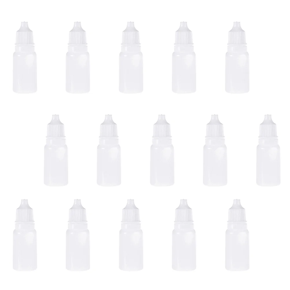 

60pcs 10ml Plastic Refillable Bottles Empty Eye Liquid Dropper Containers