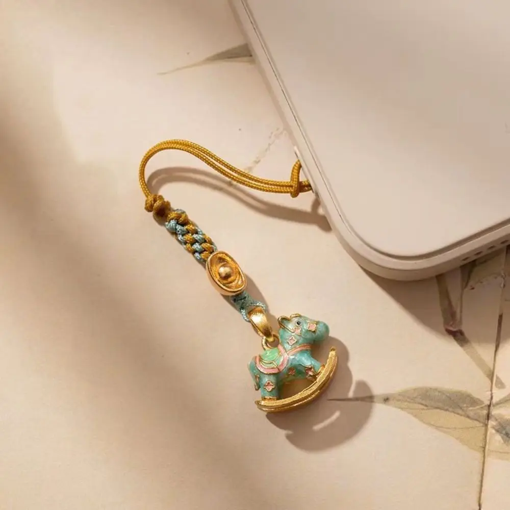 Lucky Horse Zodiac Phone Strap: Anti-Loss Chinese Style Lanyard & Cute Keychain Accessory