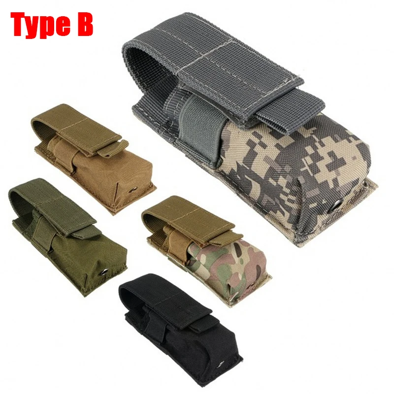 Flashlight Pouch Flashlight Bag Tactical Flashlight Pouch Molle Flashlight Bag Outdoor Torch Holder Case Portable Hunting Knife Holster Shear Pouch For HandTool