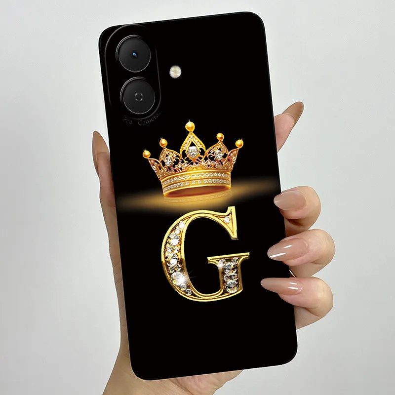 Luxury Crown Letters Soft Phone Case with Camera Protection