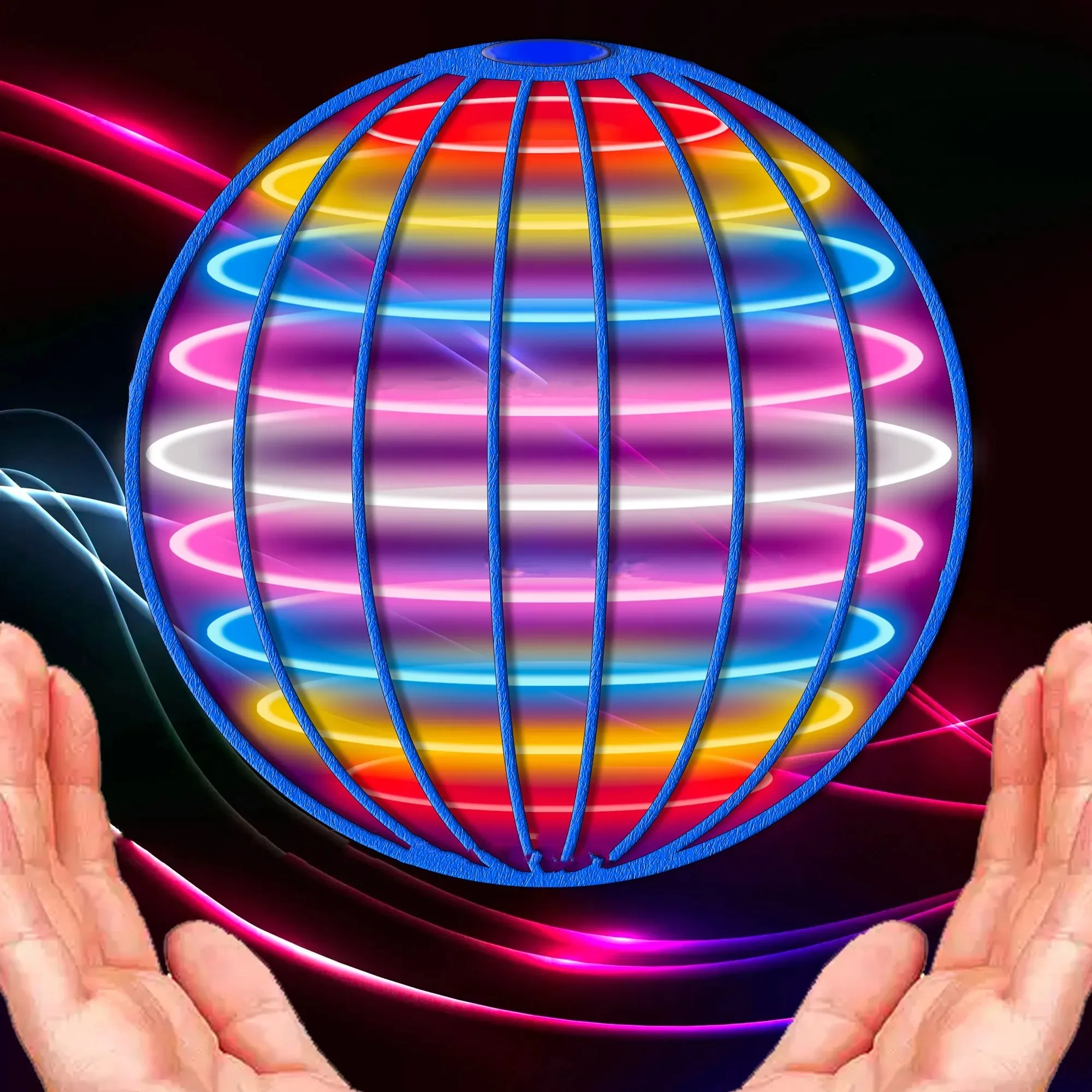Flying Ball Spinner Toy Hand Control Drone Helicopter 360&deg; Rotating Mini UFO with Light Kids Gifts Game Children Sports Ball mini drone remote control drone flying ball toy mini helicopter toys