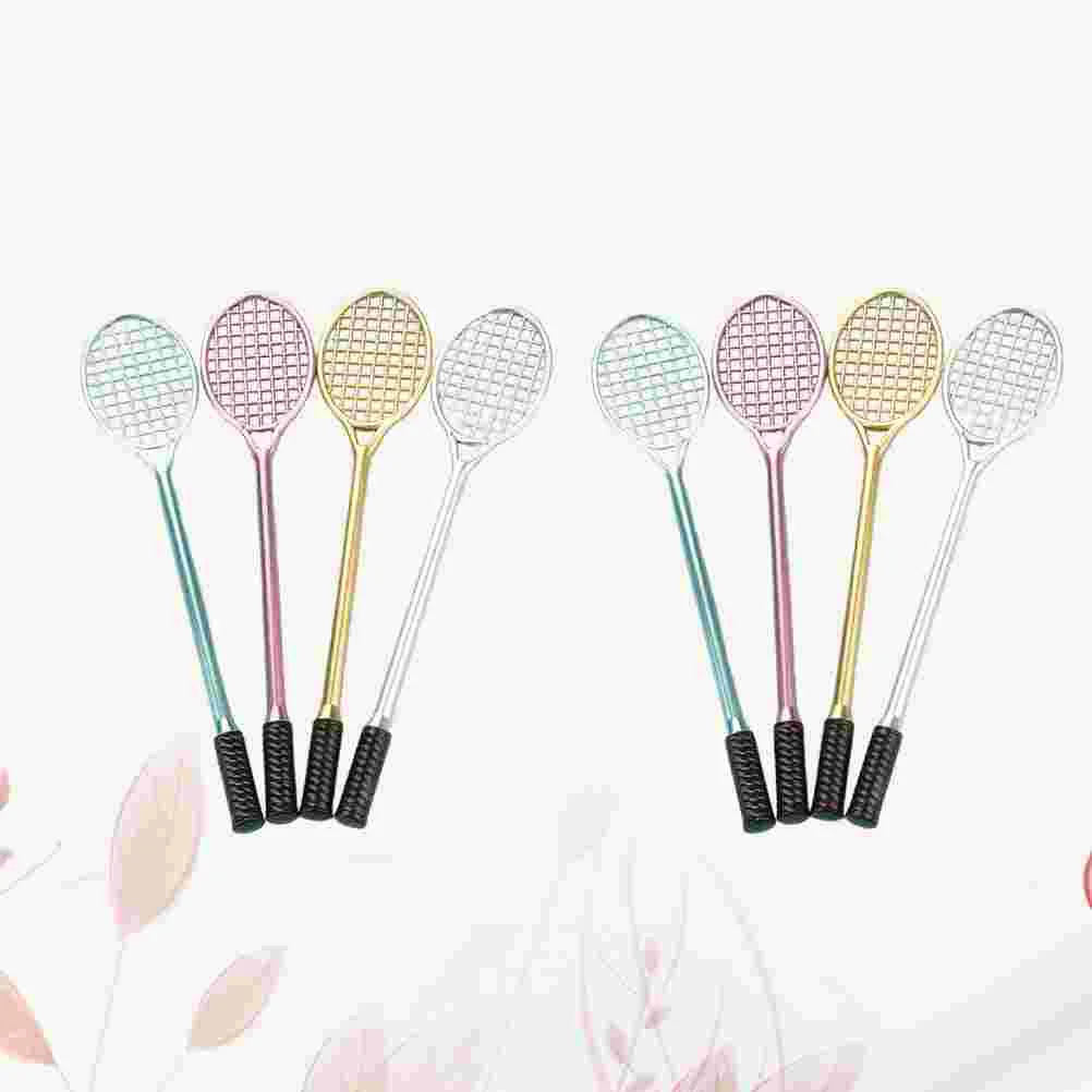 

10 Pcs Student Stationery Badminton Racket Pen Sleeve Adorable Tennis Pens Fine Point Gel Ink Kids Gift Black