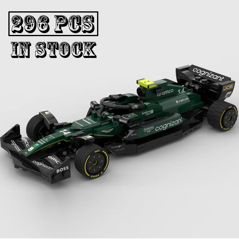 

Новая формула Testarossa MOC-142262 F1 AMR23 для командной колышки, Строительный набор, строительные блоки, детские игрушки, подарки на день рождения