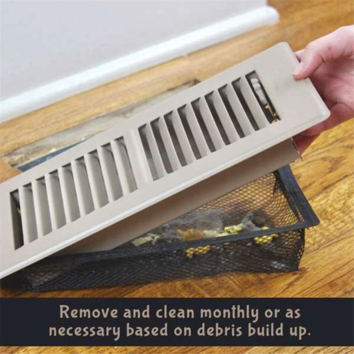 Floor Register Cover Trap,Floor Air Vents Cover for Air Vents Filters 5Pc Floor Mesh Filters Net Trap 4x10Inch HOT