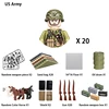24pcs/set WW2 soldier building blocks national army military figures assembling bricks education boy kids toys christmas gifts 4