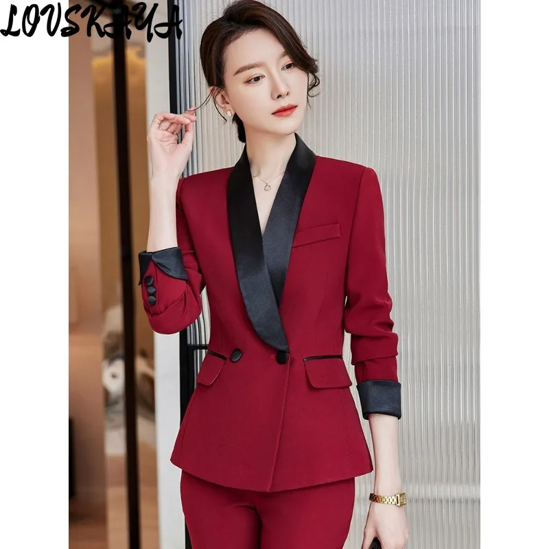 Hot red two piece suit womens Store