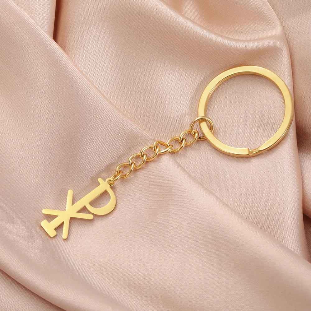 Dawapara Antiker Chi Rho Symbol Schlüsselanhänger Religiöses Christogramm Monogramm Anhänger Edelstahl Schmuck Geburtstagsgeschenk – Detail 9