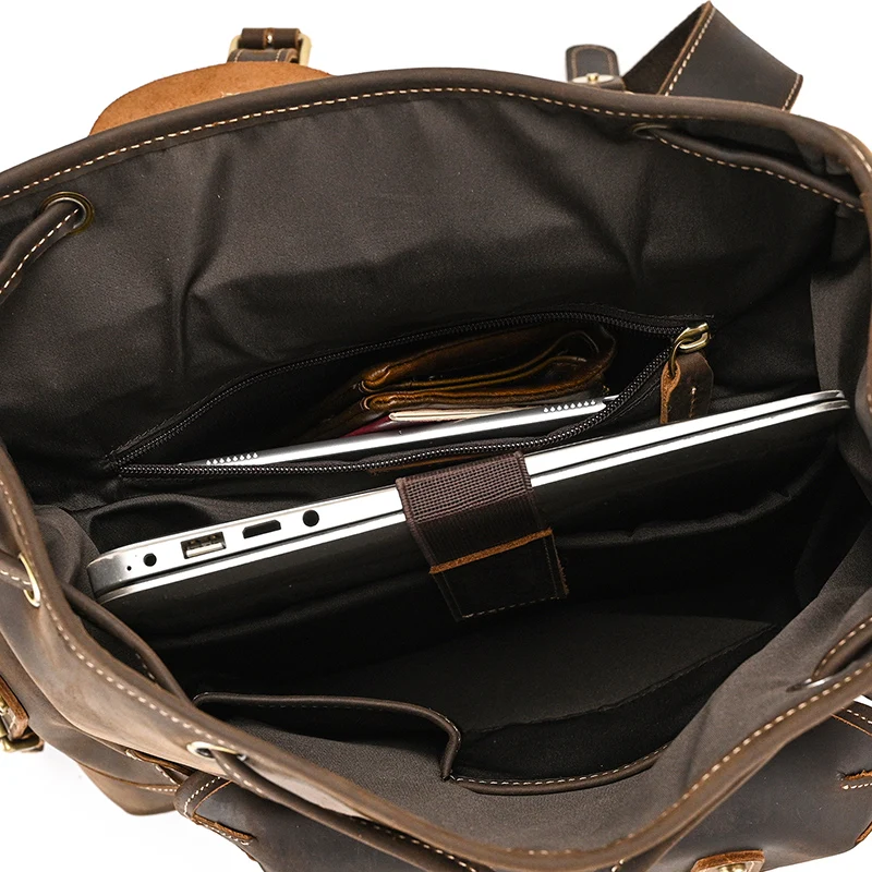 Vintage Rucksack Leather Mens