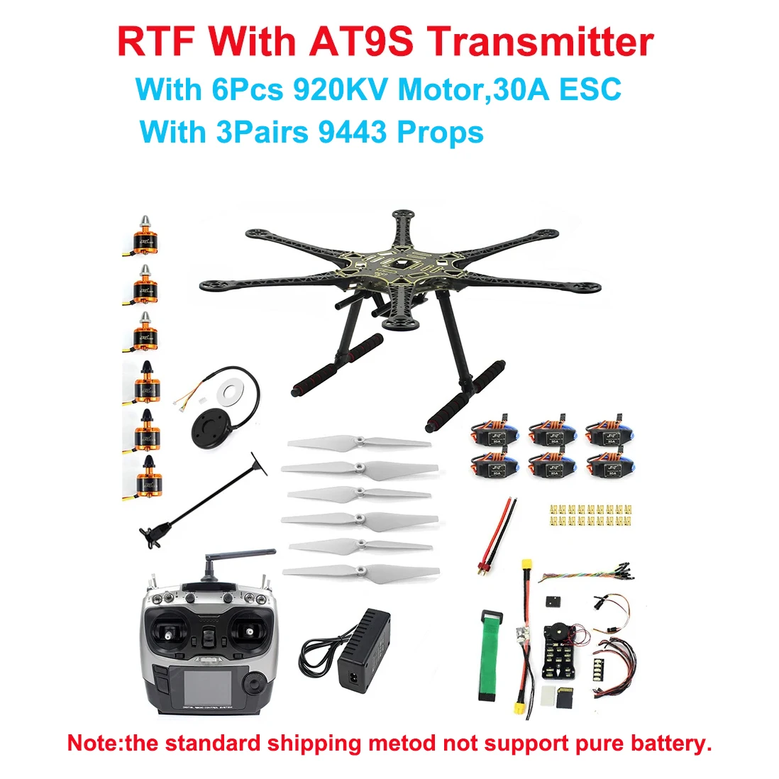 JMT DIY FPV Drone Hexacopter 6-achse Aircraft Kit HMF S550 Rahmen PXI PX4 Flight Control 920KV Motor GPS FS-i6 Sender