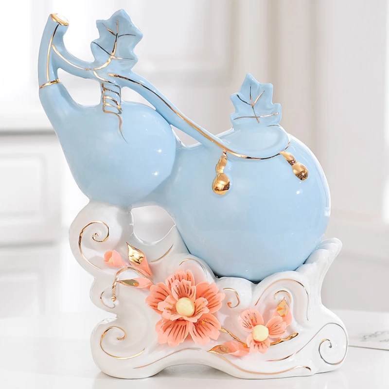 

1 Pc Resin Home Decoration Gourd Swan Shaped Living Room Decoration Shop Opening and Housewarming Gifts Feng Shui Figurine