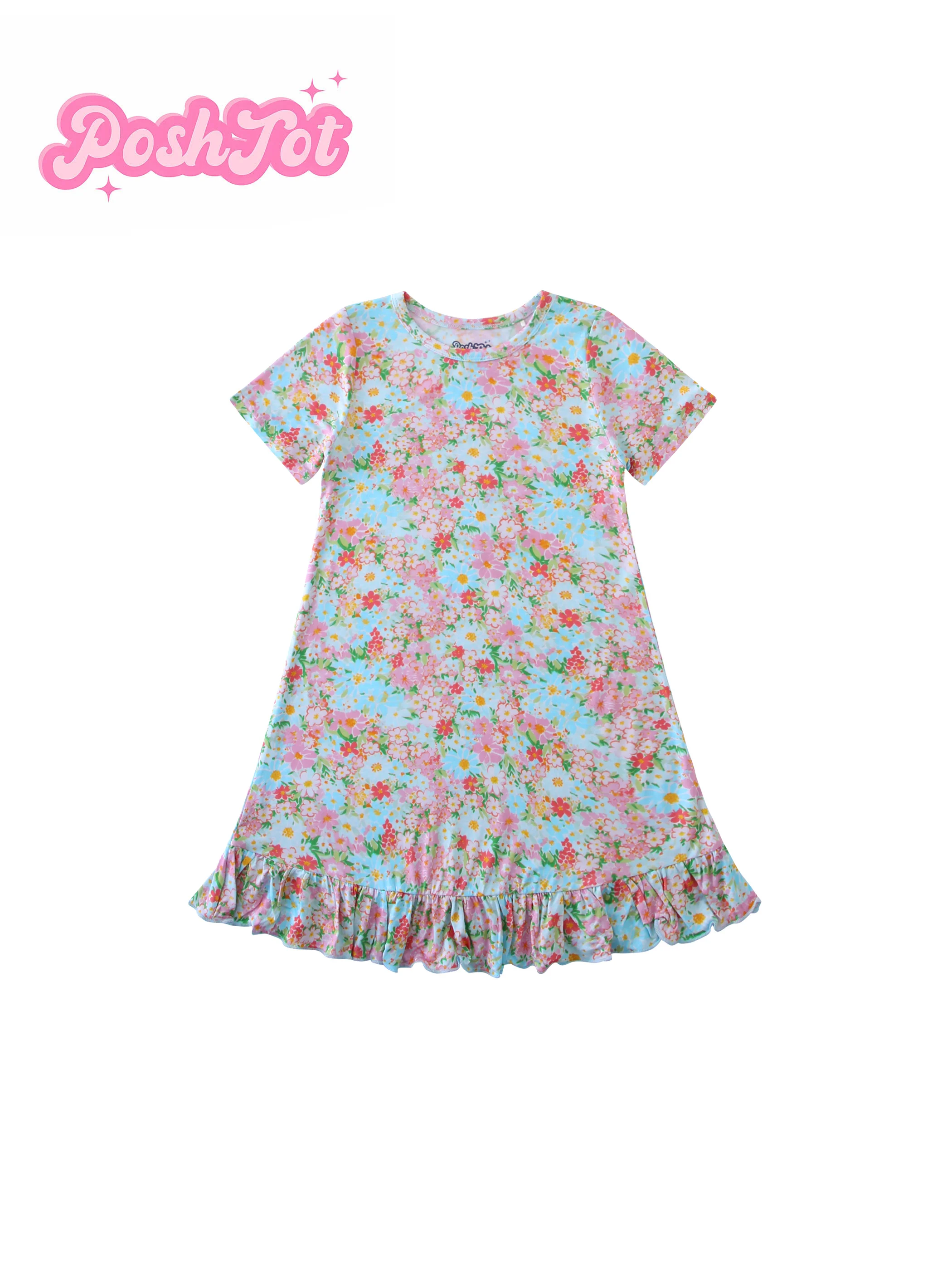 POSHTOT Full Star printed bamboo fiber super comfortable bamboo girls printed princess skirt, lady style