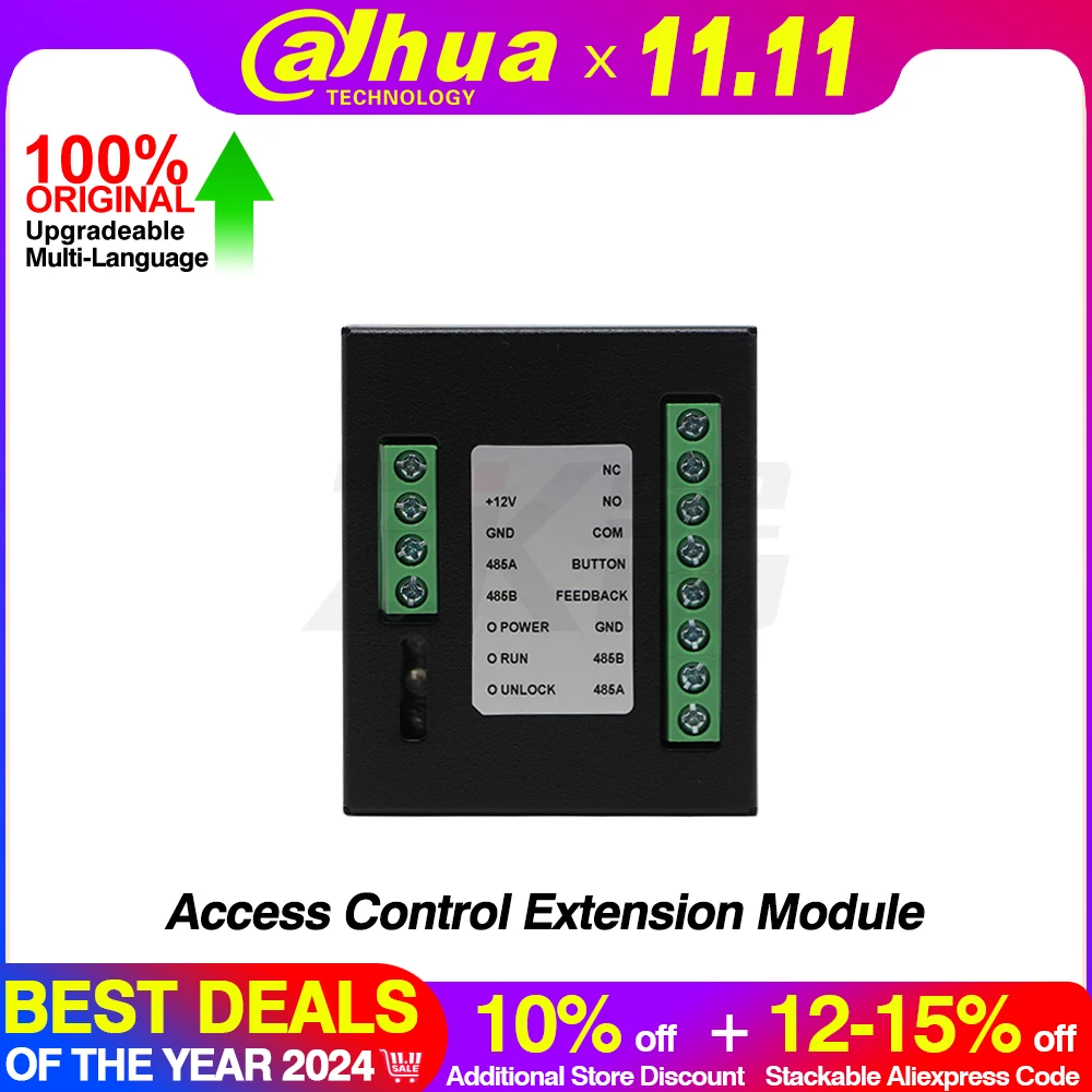 Dahua DEE1010B-S2 Access Control Extension Module For Access Control Door Station Electronic Magnetic Locks RS-485 3 Indicator