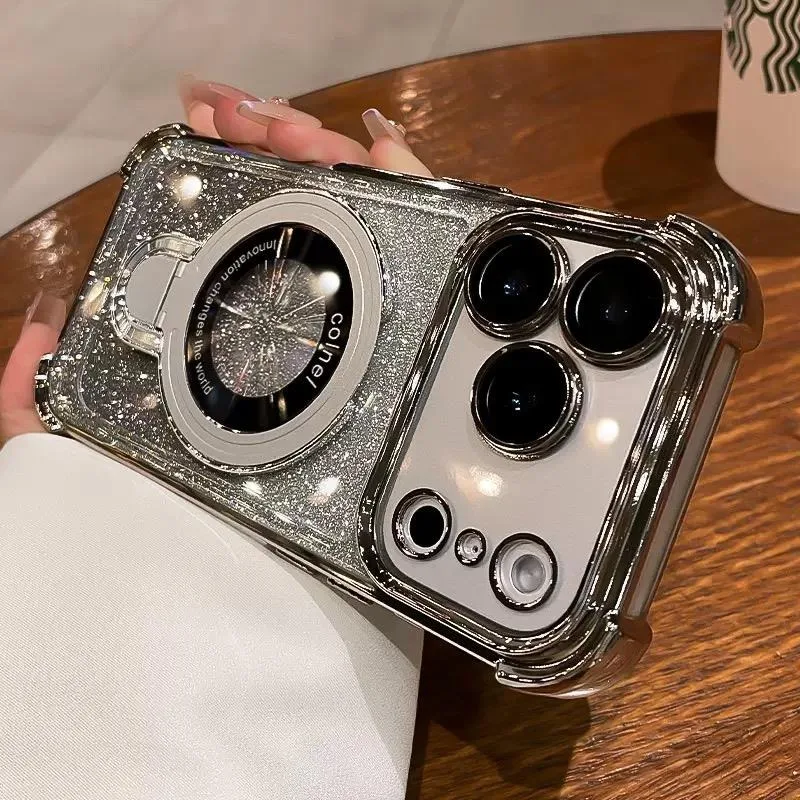 Glitter Ring Holder with Gradient Bumper and Camera Protection