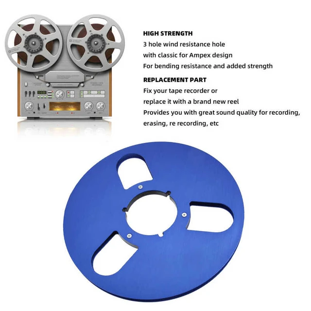 1/4 10.5 Inch Empty Reel 3 Hole Aluminum Alloy Opening Machine Parts Takeup  Reel for Nab Reel to Reel Tape Recorder - AliExpress