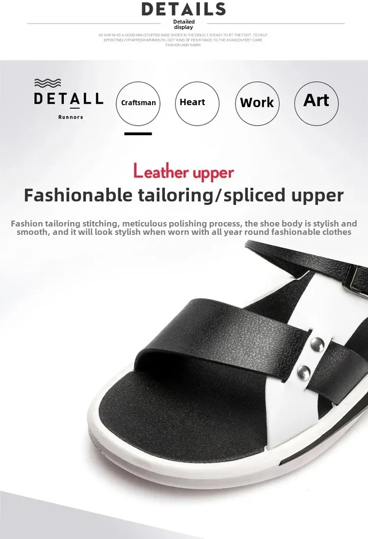 Sandales décontractées pour hommes, chaussures de plage confortables