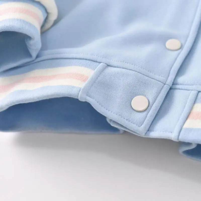 Sanrio Cinnamoroll Baseball Uniform Kawaii Kids Anime Cartoon Coat Sweet and Cute Jacket Girls Spring Autumn Children\'s Clothing