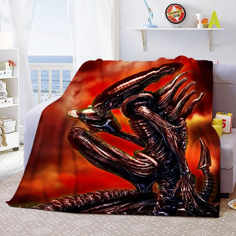 Aliens Movie Soft Throw Blanket Space Monster Printed Bedspread Sofa Couch Covers Travel Camping Blanket Children Adult Gift 5
