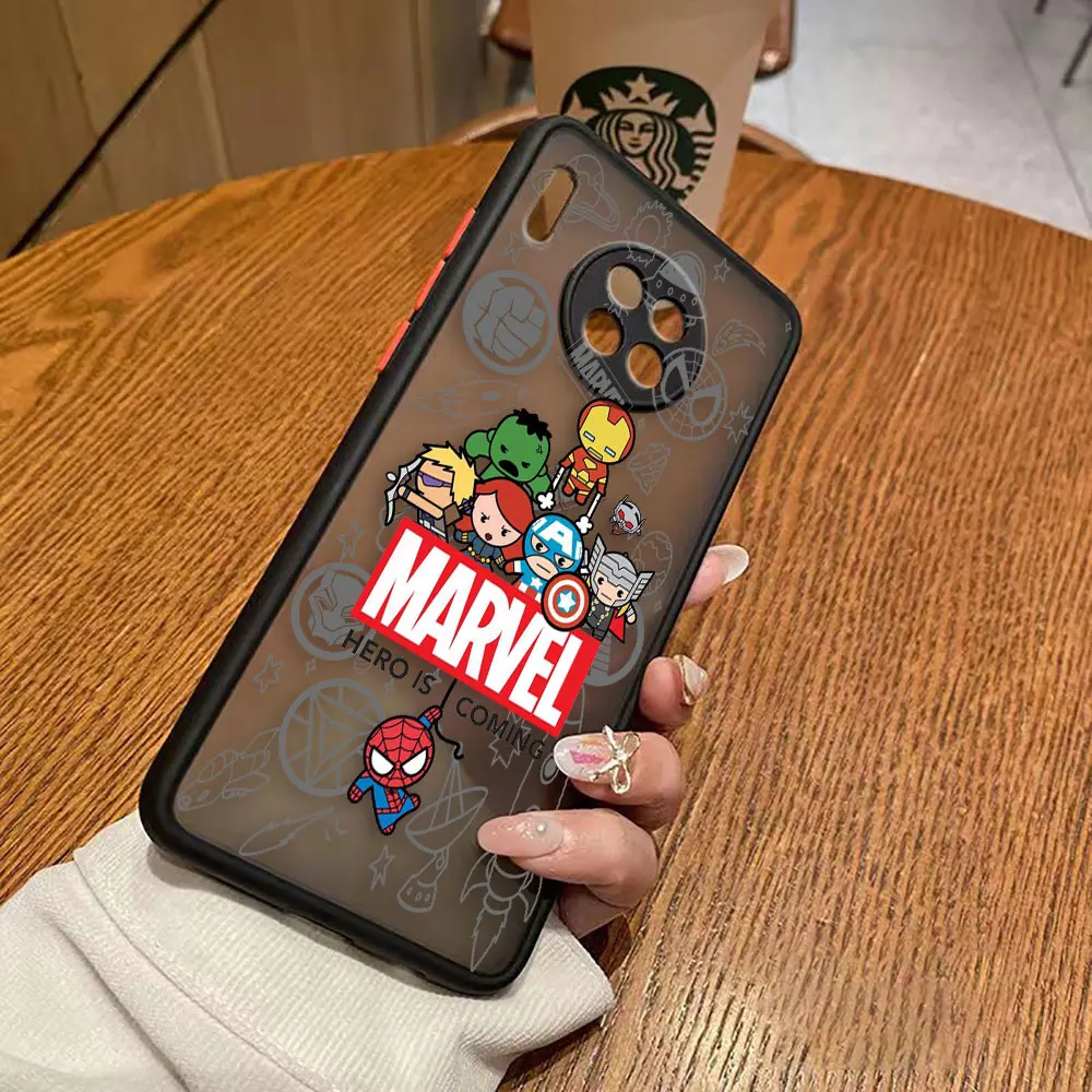 thumbnail image 1 of Funda mate para Huawei Y6P P50 P40 P30 P20 MATE 40 30 20 PRO PLUS Y7P Y9 Funda Coque Capa Shell Marvel Avengers Heroes Space, 1 of 5