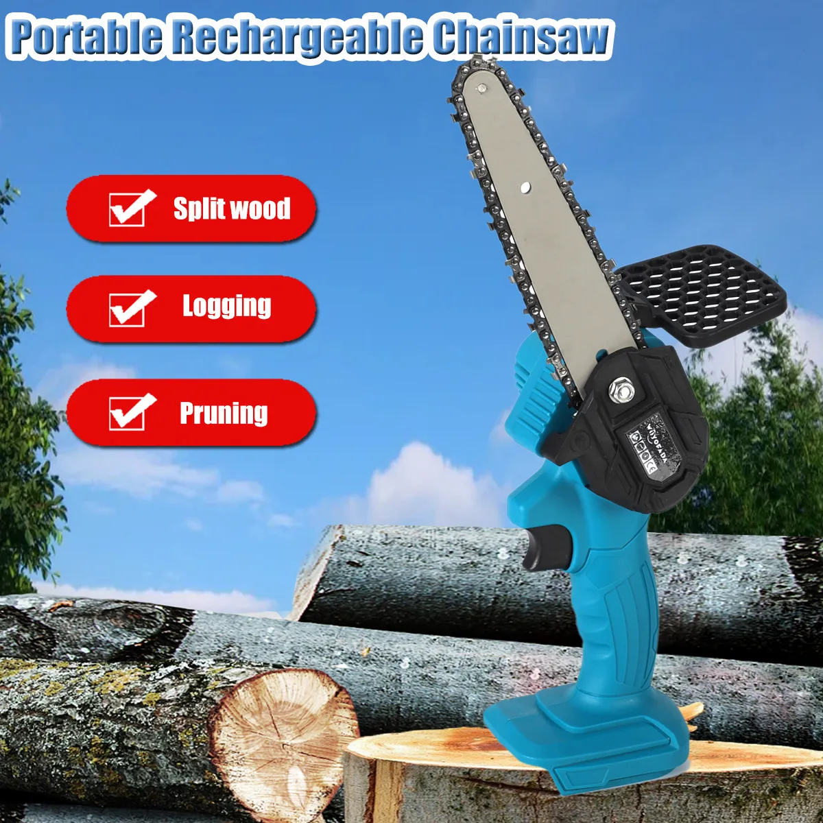 6inchPortableMiniCordlessElectricSaw550WHandheldGardenLogging