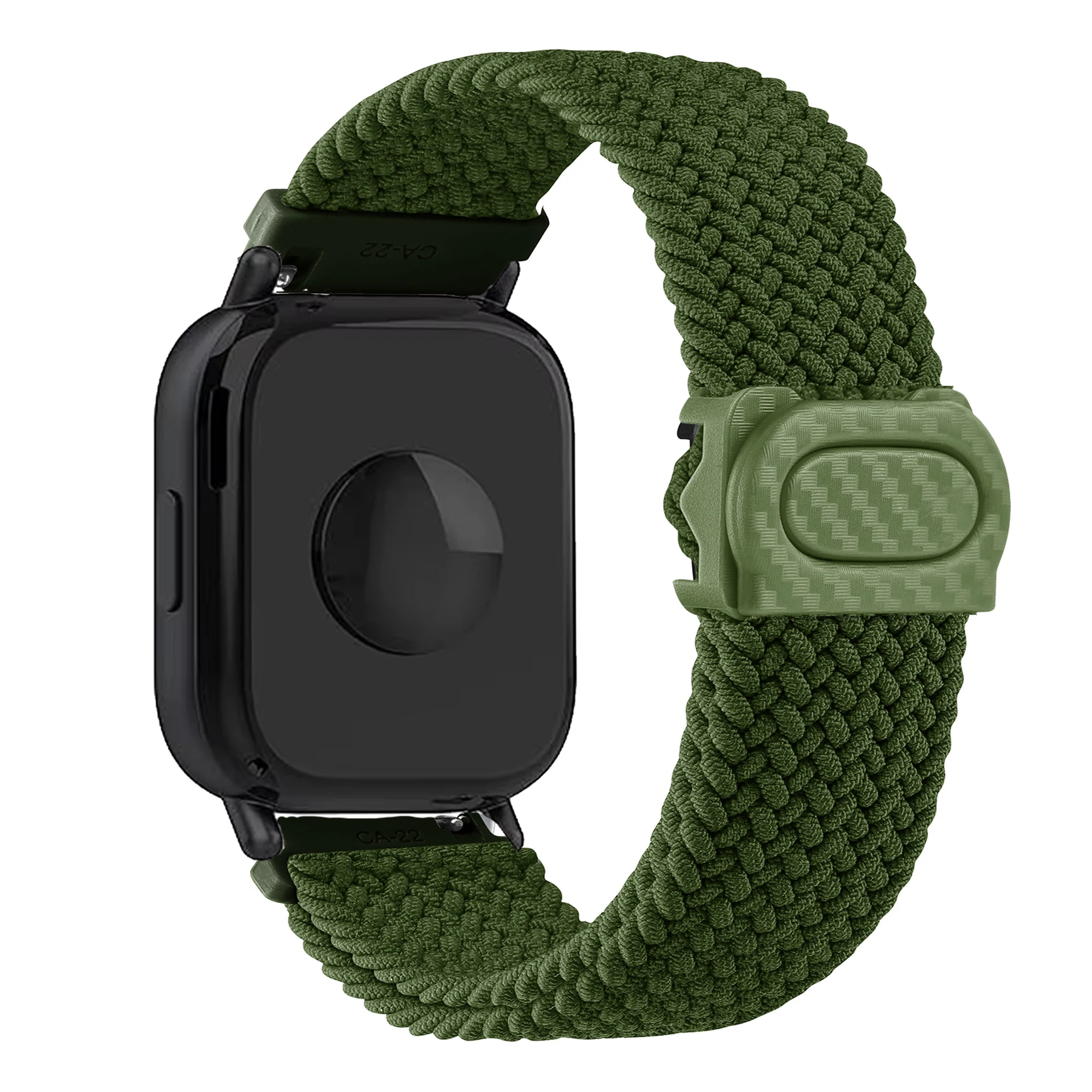 Braided Nylon Solo Loop Watchband - Universal 22mm Strap