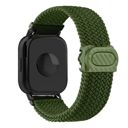 Braided Nylon Solo Loop Watchband - Universal 22mm Strap - Redmi watch 5 lite (Green)
