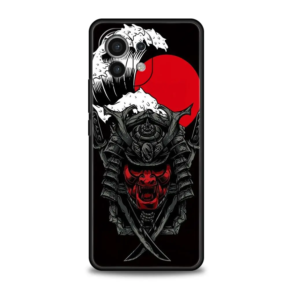 Samurai Oni Mask Black Phone Case Cover