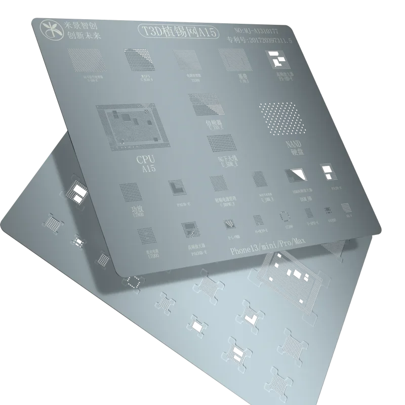 Mijing A8-A15 범용 스틸 메쉬 CPU NAND 베이스밴드 IC, 3D 주석 심기 메쉬, 아이폰 X-13 프로 맥스 솔더 리볼 주석 식물 그물