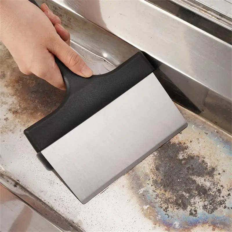 

Grill Cleaning Scraper Strong Decontamination Practical And Convenient Stainless Steel Not Easy To Rust Iron Plate Cleaner Nylon