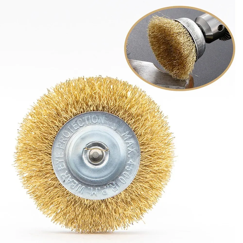 Electric Drill Accessory 3PC Pen Type Steel Wire Brush 5PC Electric Drill Steel Wire Wheel with Rod Polish and Rust Removal