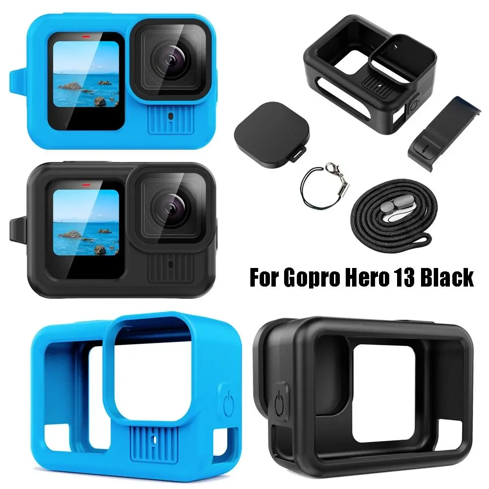 Charging Case Port Flip Battery Side Cover Anti-drop Camera Accessories Silicone Protective Case for GoPro Hero 13 Black