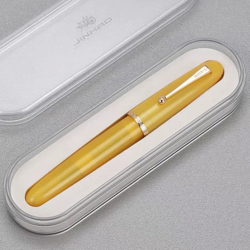Elegant JINHAO Heartbeat Nib Fountain Pen with Resin Finish and Large Converter