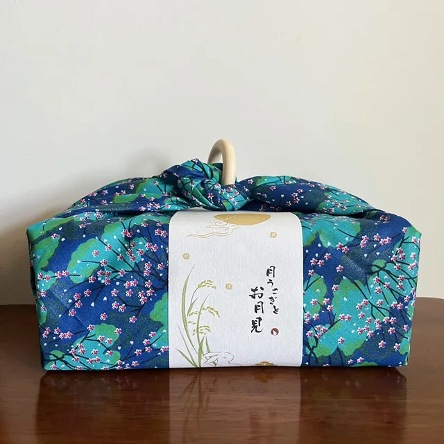 Japanese Handkerchief Furoshiki Concise Printed Bento Wrapping Cloth Square Dust Cover Tablecloth Gifts Package Kerchief 5