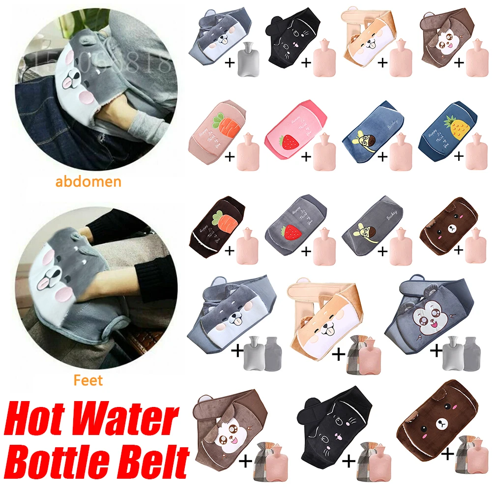 Cute Animal Hot Water Bottle Belt Women Portable Hand Warmer 1000ml Hot Water Bag Bottles For Girls Heater Home Warming Product