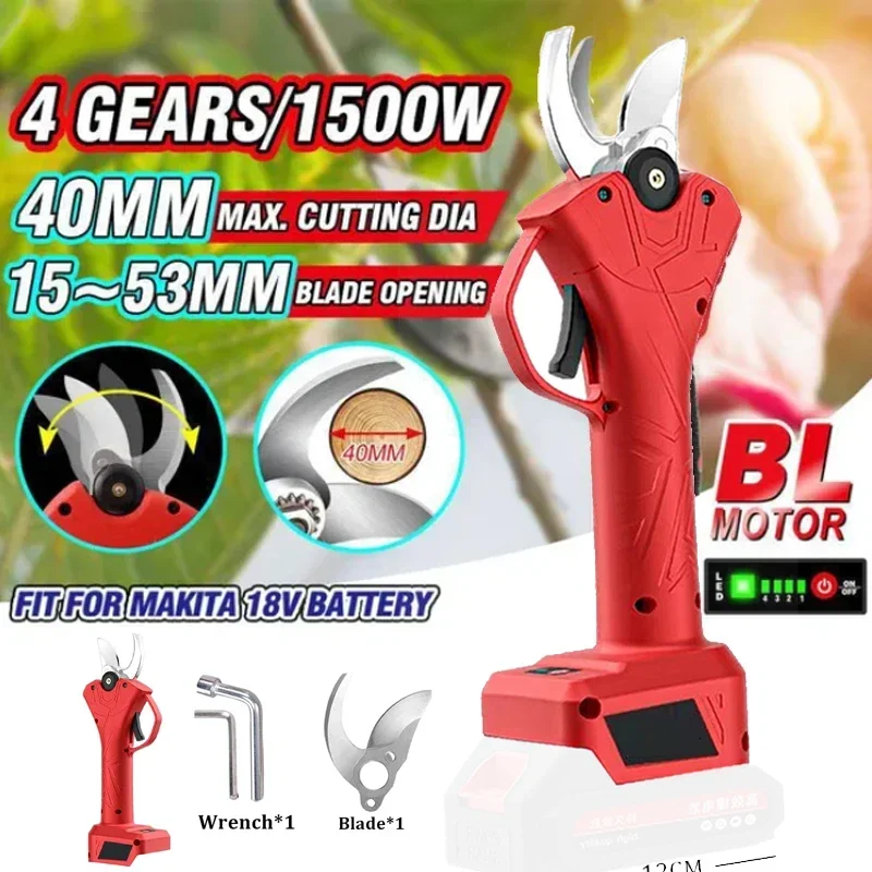 

36V Adjustable Electric Pruning Shear Blade Garden Pruner Tool Cordless Electric Rechargeable Lithium Pruning Shears