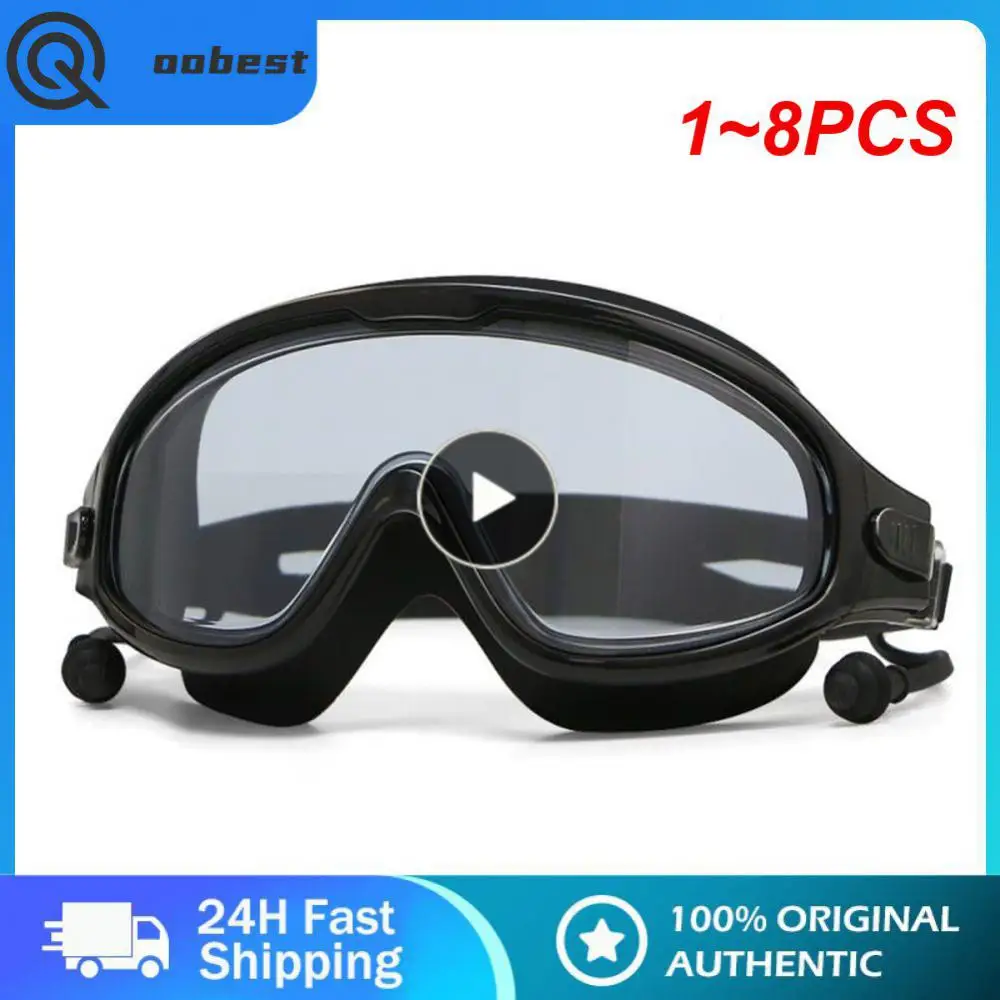 

Очки для плавания при близорукости, 1-8 шт., противотуманные очки для плавания при дальнозоркости, корректирующая маска для подводного плавания по рецепту, без затычек для ушей