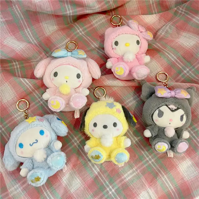 2022 Sanrio Cartoon Kawali Kuromi Hello Kitty My Melody Cinnamoroll Pillow Plush Toys Soft Stuffed Dolls for Kids Birthday Gifts 6