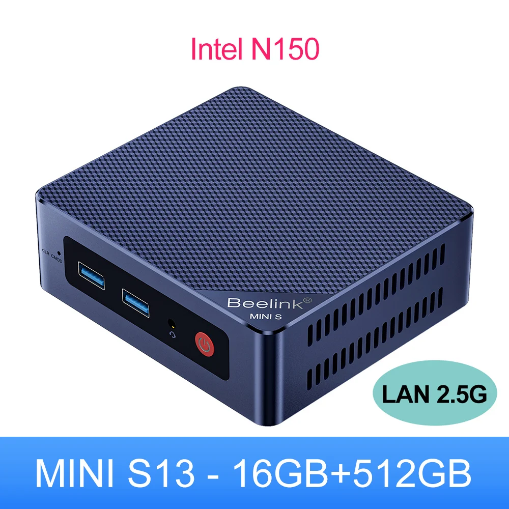 Beelink MINI S ミニPC 16GB SSD500GB Beelink Mini S13 Intelプロセッサー Twin Lake-N150 ミニPC S13 16GB