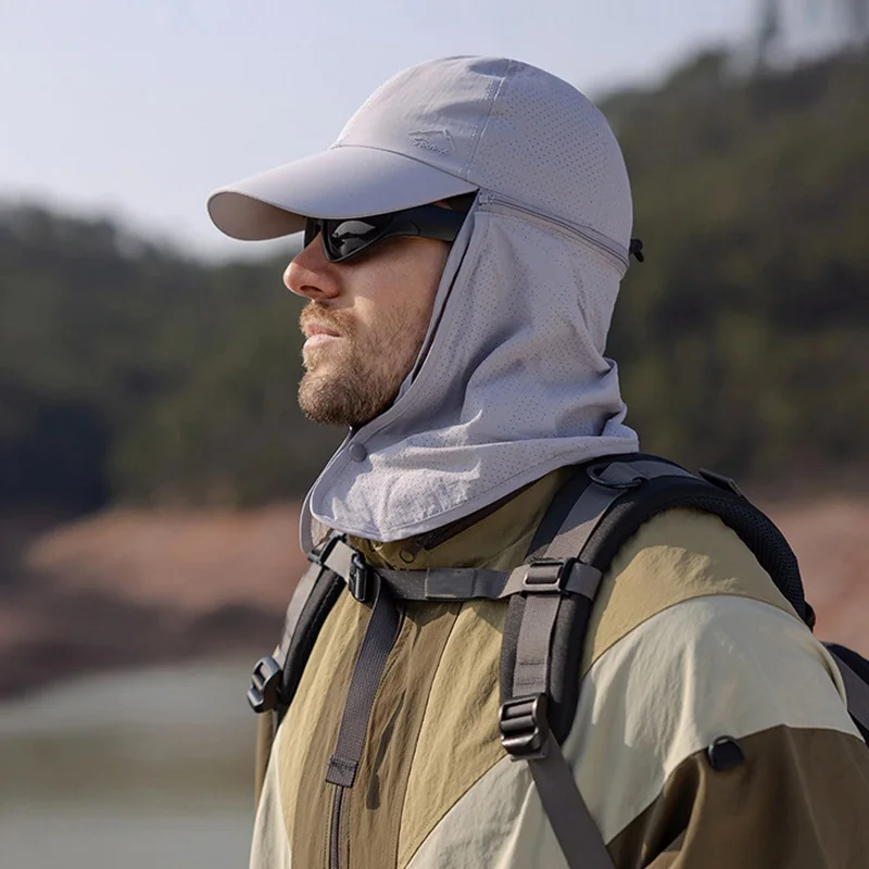 Multifunction Baseball Cap with Neck Flap Men's Summer Anti-UV Sun Hat Women Outdoor Foldable Quick Drying Hiking Fishing Hat 5