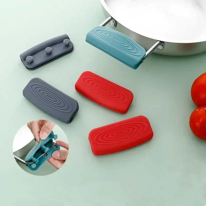 Silicone Pot Handle Cover 1 Pair anti-scalding non-slip heat insulation pot handle cover kitchen accessories