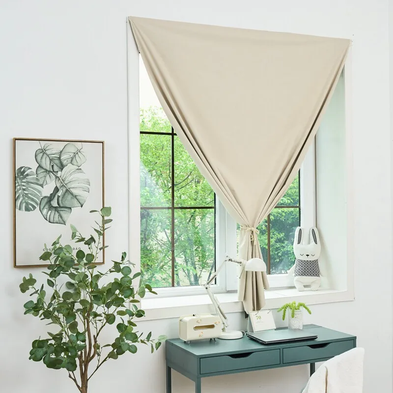 전체 길이 차광 커튼 간편 설치 드릴링 불필요 침실 햇빛 차단 신제품 2026 셀프 접착식 접이식 디자인