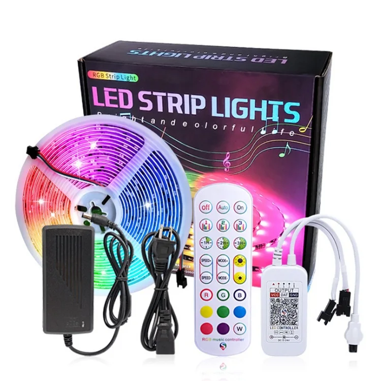 

LED Light Bar 5050RGB Bluetooth App Magic Light 5m150 Light Music Horse Running Water Light Set Led Strip Led Light Strips