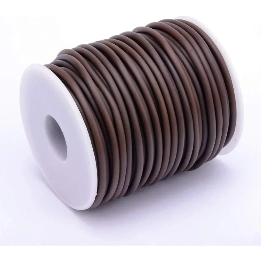 54.68 야드 2mm 중공 고무 튜빙 쥬얼리 코드 1mm 구멍 PVC 튜브형 실 스풀 포함 DIY 공예 팔찌 목걸이용