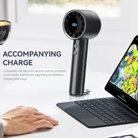 Ventilateur portatif Lenovo, petit ventilateur de réfrigération, climatiseur portable silencieux, affichage LED haute vitesse, puissance de vent élevée, ventilateur à charge USB 4