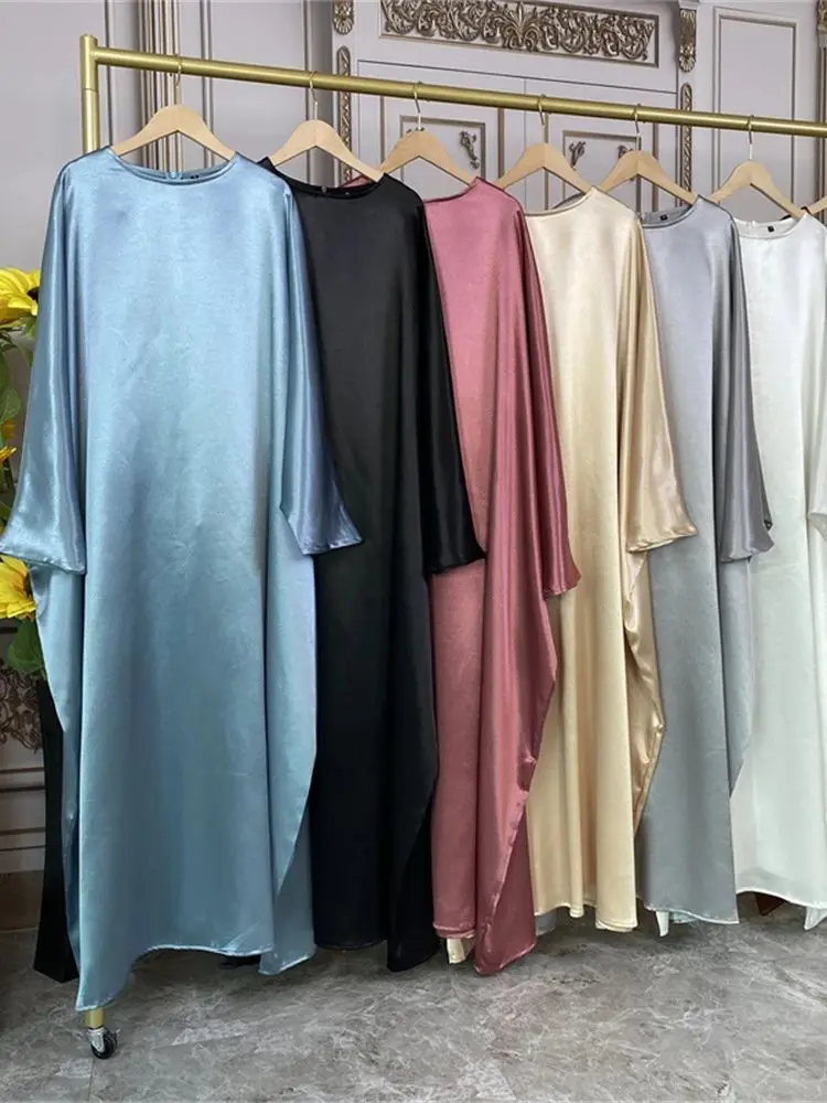 

Ramadan Eid Satin Abaya Turkey Islam Muslim Maxi Dress Abayas For Women Kaftan Kebaya Caftan Marocain Robe Femme Musulmane