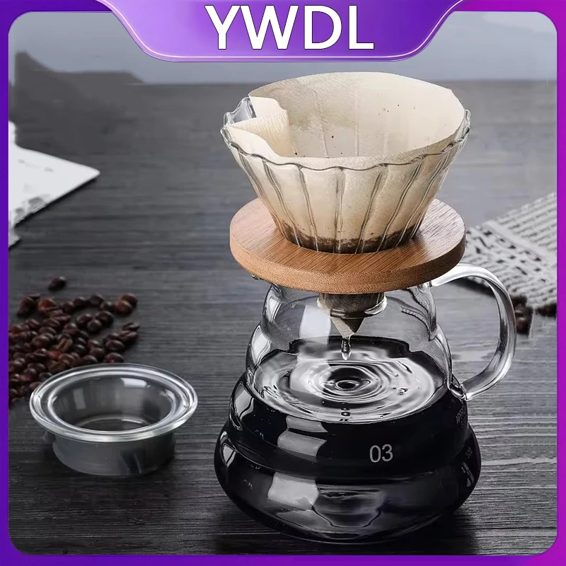 Coffee Pot 300/500/700ml coffee maker,coffee pot,coffee kettle Glass With Filter Drip Brewing Hot Brewer Cloud Shaped Kettle Coffee Brewer Utensils Clear Teapot