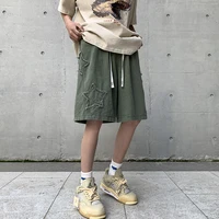 Vintage Star Patchwork Shorts Men Summer All-match Hot Sale Ulzzang Leisure Streetwear Chic Denim Short Pants Plus Size 5XL 2